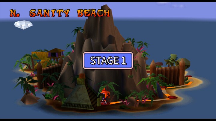 STAGE 1 N SANITY BEACH. Nostalgia Game Playstation Game Jadul.