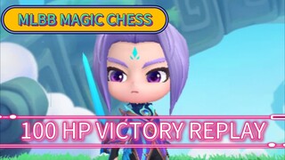 MLBB Magic Chess: 100HP Victory Replay using Little Commander Ling