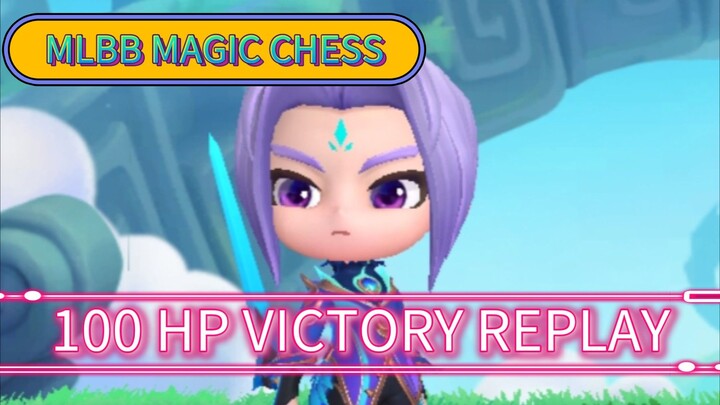MLBB Magic Chess: 100HP Victory Replay using Little Commander Ling