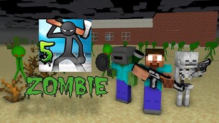 ZOMBIE ANGER OF STICK WAR CHALLENGE - MINECRAFT ANIMATION