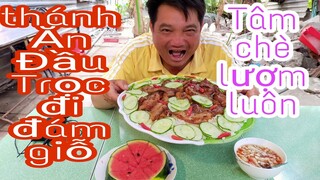 Thánh Ăn Đầu Trọc đi đám để lại cho Thánh Ăn Vĩnh Long mâm cơm sườn khổng lồ