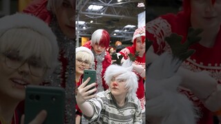 🎄 MHA Cosplay but Make it Christmas! Festive Heroes Unite! 🎅 #shorts