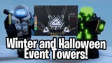 New Winter/Halloween Update EVENT TOWERS | Tower Defense Simulator | ROBLOX