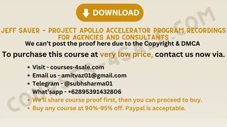 [Course-4sale.com] - Jeff Sauer – Project Apollo Accelerator Program Recordings For Agencies And Con