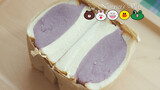 [Food]Vlog/💥Best combo/therapeutic colours🍞Purple yam & yogurt toast