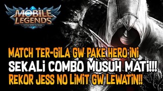 MATCH TER-GILA GW MAIN HERO INI!! SEKALI COMBO MUSUH MATI!! REKOR JESS NO LIMIT LEWATT!!!