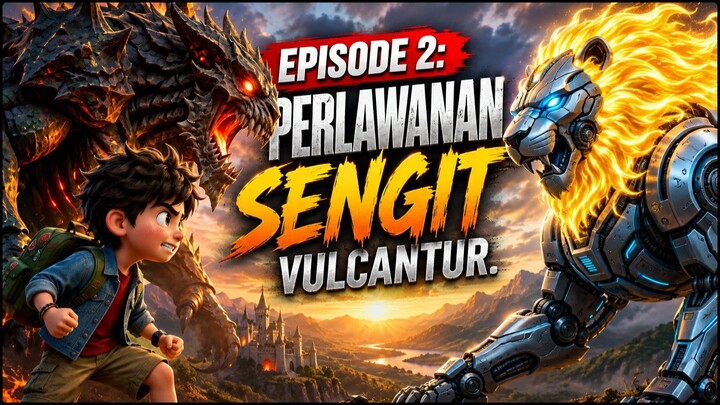 Serangan Monster Api! Vulcantur. Episode 2 Arka dan Leo vs Vulcantur