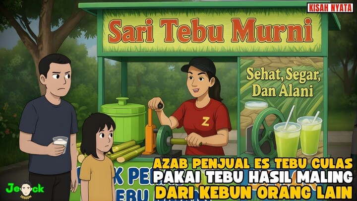 AZAB PENJUAL ES TEBU CULAS PAKAI TEBU HASIL MALING DARI KEBUN ORANG LAIN