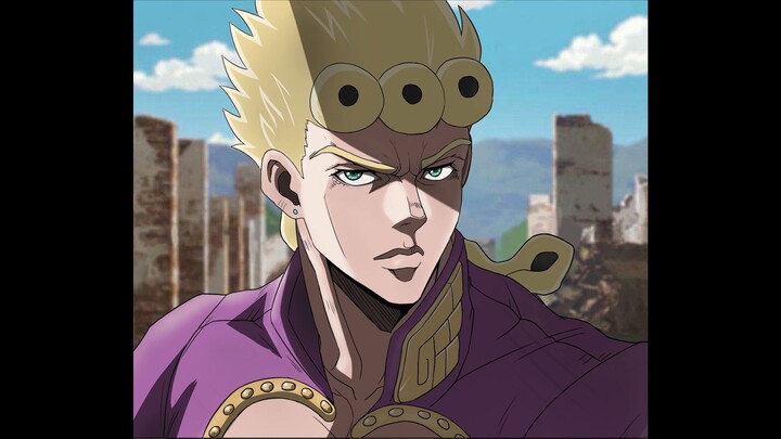 Draw Giorno in the Battle Trend style