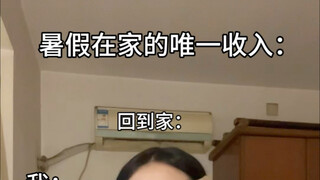 暑假在家的唯一收入：