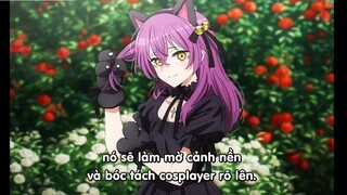 Chị cosplay thì chuẩn sao phải bàn cải  #anime #school time