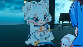 [Azi] Watch the video of sister Haizi teaching sgr to learn cute dance. The cute white-haired mane k