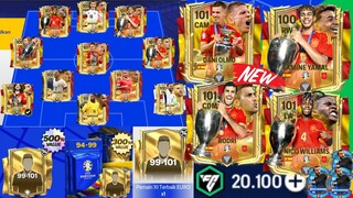 OPEN PACK SUPER HOKI OVR 99-101 PAKET BEST XI EURO 24! BORONG SEMUA PEMAIN OVR TINGGI EA FC MOBILE!