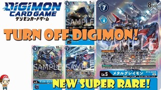 MetalGreymon & Friend TURN OFF Digimon! New Super Rare! 1st Alt Art! (Digimon TCG News)