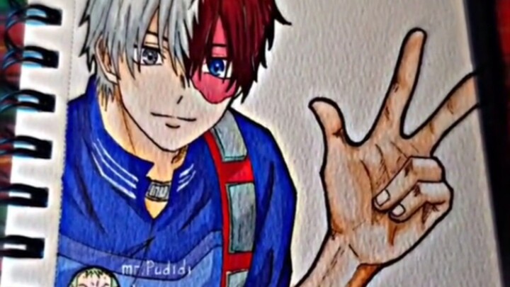 menggambar " Todoroki " 🔥🔥