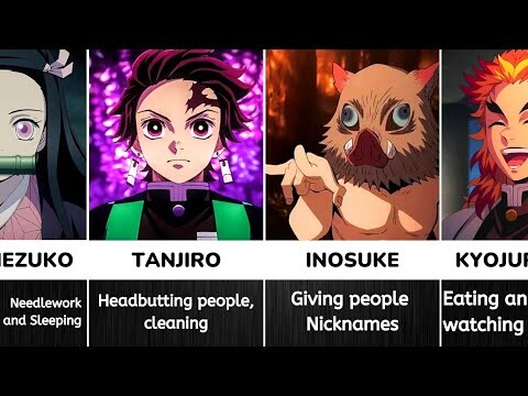 HOBBIES of All Demon Slayer Characters | kimetsu no yaiba