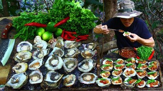 Eating Oysters Challenge with crispy Onion and Chili Sauce Recipe