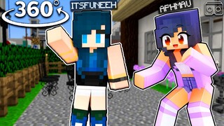 😱 APHMAU AND ITSFUNEEH In Minecraft 360° !