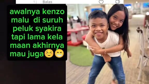 momen haru ketika kenzo peluk syakira😭
