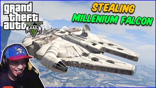 Stealing MILLENNIUM FALCON in GTA 5 | The Billionaire City