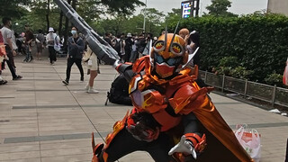 Dawn plays with a big sword!