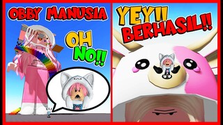 EPIC!! AKU BERHASIL MEMANJAT OBBY MANUSIA!! Feat @MOOMOO Roblox Obby Indonesia