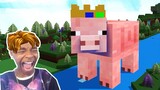 Roblox BUILD A BOAT Funny Moments MEMES  (MINECRAFT PIG)