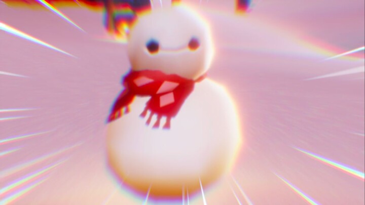The snowman... is shaking!! So weird