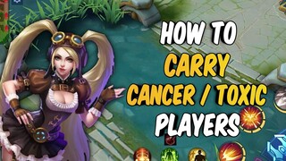 I CARRIED THIS TOXIC/CANCER PLAYER IN RANK GAME - MYTHIC TIER - MOBILE LEGENDS