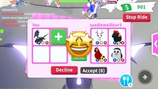 What People Trade for a neon Shadow Dragon? (ROBLOX) adopt me!