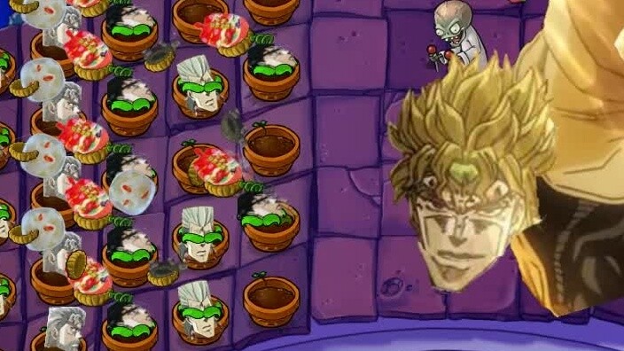 [ JoJo's Bizarre Adventure ] When JoJo meets Plants vs. Zombies, he fights against DIO [Plants vs. Z