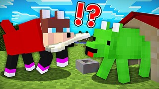JJ and Mikey Became DOG in Minecraft - Maizen Nico Cash Smirky Cloudy