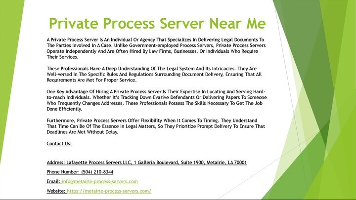 Private Process Server Near Me