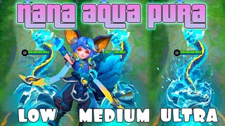 Nana Aqua Pura Collector Skin in Different Graphics Settings