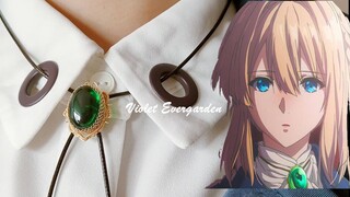 [Violet Evergarden] Vòng cổ trâm ngọc lục bảo thủ công "Major's Eye" trâm cài Violet được phục hồi nhiều nhất / quy trình lên dây cót / quà tặng ngày lễ tình nhân