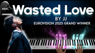 Wasted Love by JJ (Filipino Austrian Grand Winner of Eurovision 2025)  piano cover + sheet music