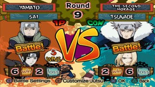 YAMATO VS THE SECOND HOKAGE GAMEPLAY ™ Battle Games Naruto Shippuden Ultimate Ninja 5 PlayStation2