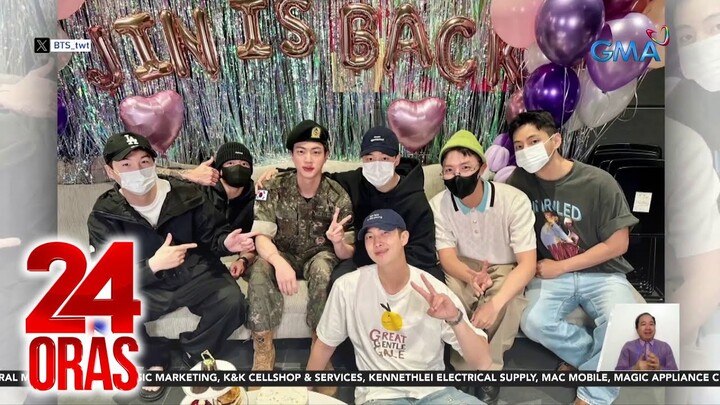 BTS member Jin, discharged na sa military service; sinundo ng BTS at sinalubong ng fans | 24 Oras