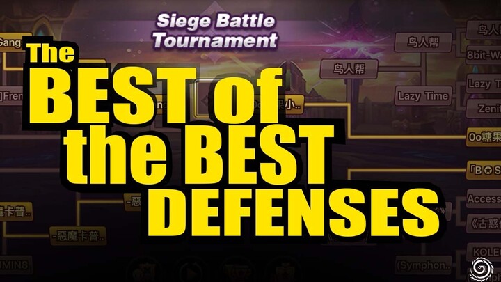 The BEST DEFENSES of the SIEGE BATTLE TOURNAMENT FINALS to Round 4 (Season 8) - Summoners War