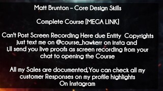 Matt Brunton  course - Core Design Skills download