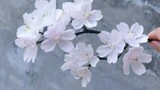 Use tissue paper to make beautiful cherry blossoms tutorial, creative paper art handmade flowers to 