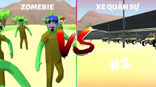 ZOMBIE Vs XE QUÂN ĐỘI Trong Dude Theft Wars #2