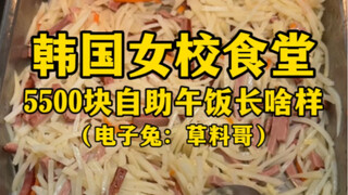 What does a 5,500-yuan buffet lunch at a Korean girls' school cafeteria look like? (Tasting notes on