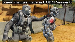 5 new changes done in CODM Season 6 update