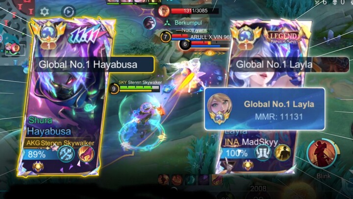 DUET MAUT RANKED BERSAMA TOP 1 GLOBAL LAYLA ! MVP YANG SEBENARNYA ! MOBILE LEGENDS !