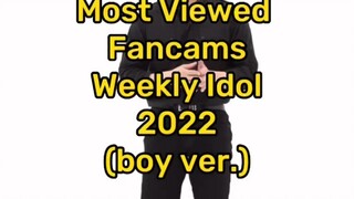 [Weekly Idol] مقاطع الفيديو الأكثر مشاهدة للأيدول الذكور على YouTube في عام 2022