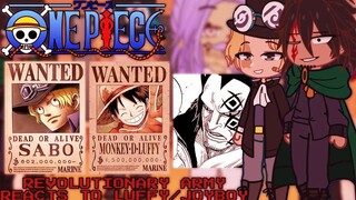 👒 Revolutionary Army react to Luffy - Joyboy -- Gacha -- One Piece -- Monkey D Galinha 👒