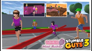 SAKURA STUMBLE GUYS Pt.3 - Tarashi Taiga vs Yuta Mio - SAKURA SCHOOL SIMULATOR INDONESIA