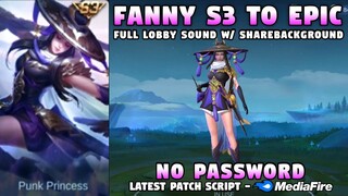 Fanny S3 To Epic Skin Script No Password | Fanny Skylark Skin Script | Mobile Legends