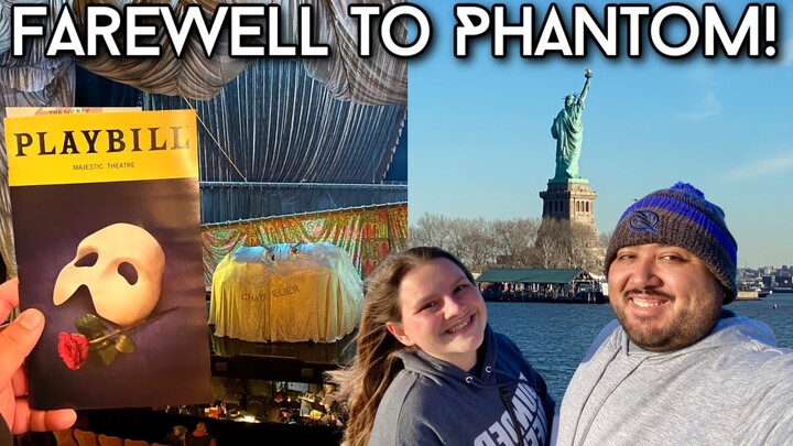 Our Phantom Of The Opera FINAL PERFORMANCE Experience! Best Chinese Food In NYC & Statue Of Liberty!